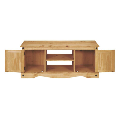 Corona TV Stand 2 Door Flat Screen Television Unit Mexican Solid Pine