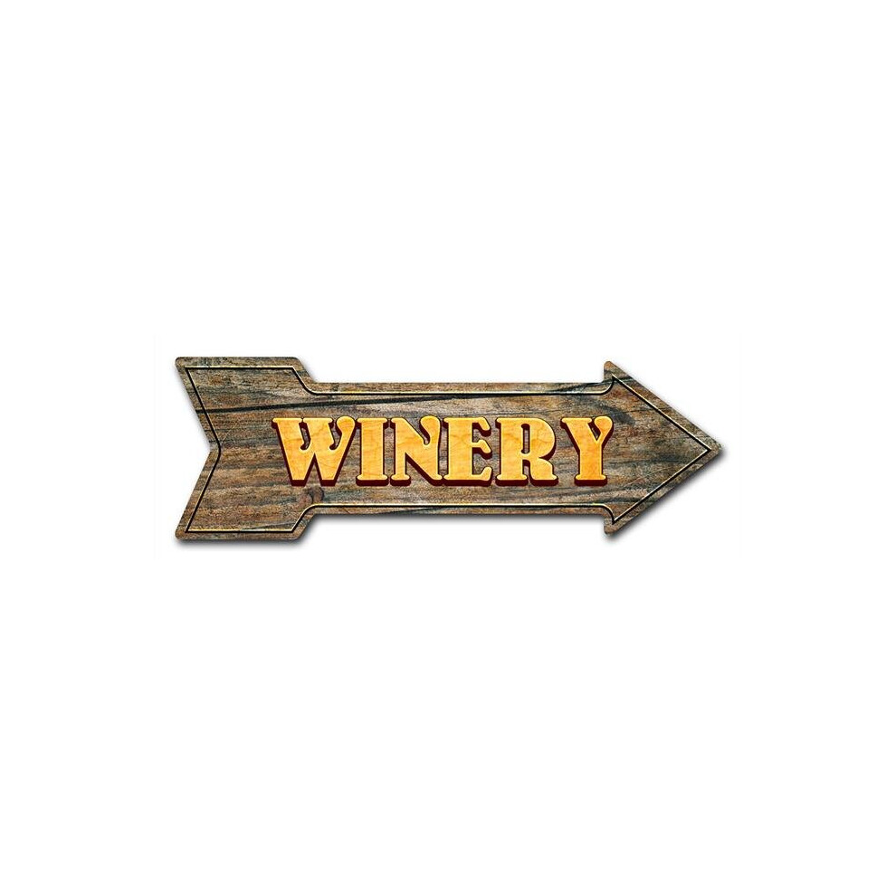 SignMission D-A-10-999544 10 x 30 in. Indoor & Outdoor Decor Direction Sticker Vinyl Wall Decals - Winery - 24 in.