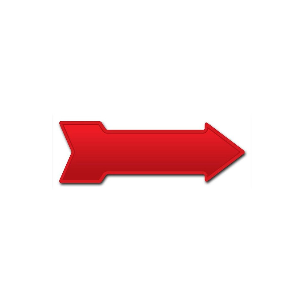 SignMission D-A-12-999646 12 x 36 in. Indoor & Outdoor Decor Direction Sticker Vinyl Wall Decals - Red - 24 in.