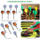 Magnetic Dart Board Game Set Reversible Rollup Dartboard with 6 Darts 5