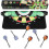 Magnetic Dart Board Game Set Reversible Rollup Dartboard with 6 Darts 2