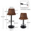 Kitchen Bar Stool Chair Set: 2 Leather Brown Bars Stools 4
