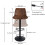 Kitchen Bar Stool Chair Set: 2 Leather Brown Bars Stools 5