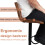 Kitchen Bar Stool Chair Set: 2 Leather Brown Bars Stools 6