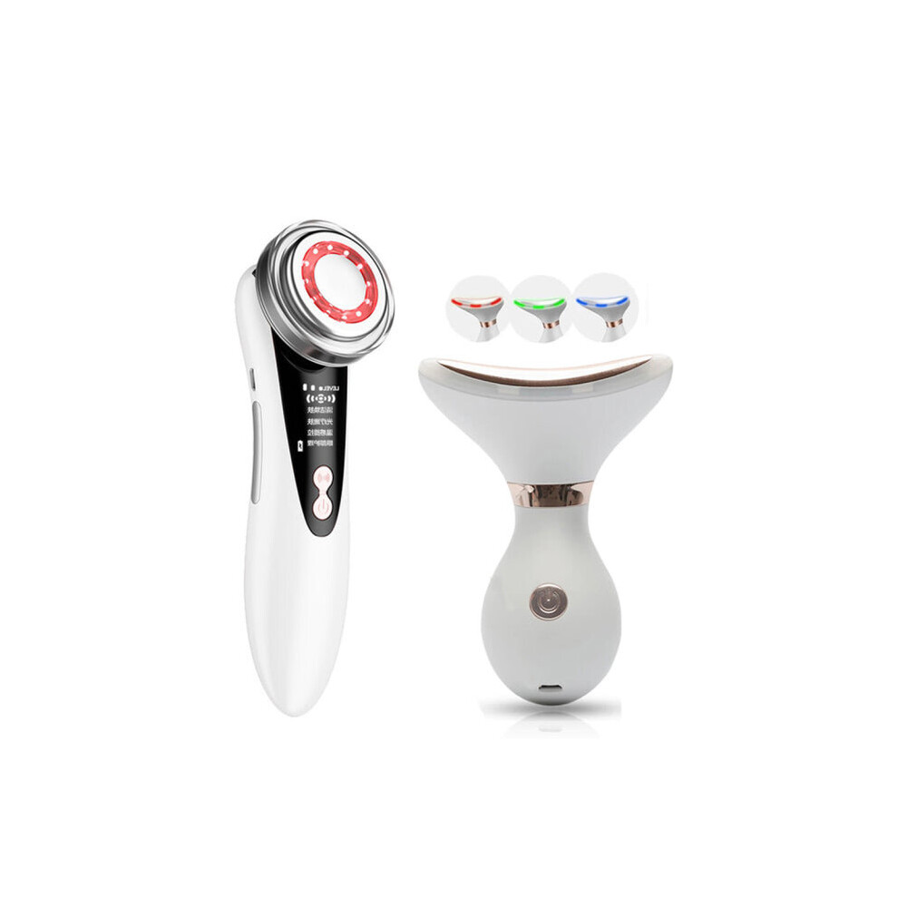 Hcsc (10) Facial Massager Rf Face Lift Device Led Radio Frequency Skin Rejuvenation Wrinkle Removal Face Lifting Neck Slimmer Machine