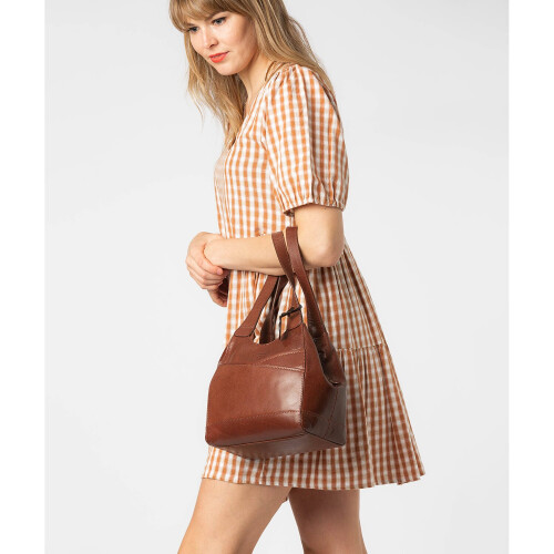 'Juliet' Conker Brown Leather Handbag 2