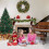 5FT Artificial Christmas Tree with Red Fruit Metal Stand 300 Lights 3