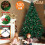 5FT Artificial Christmas Tree with Red Fruit Metal Stand 300 Lights 9