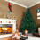 6FT Artificial Christmas Tree with Red Fruit Metal Stand 300 Lights 13