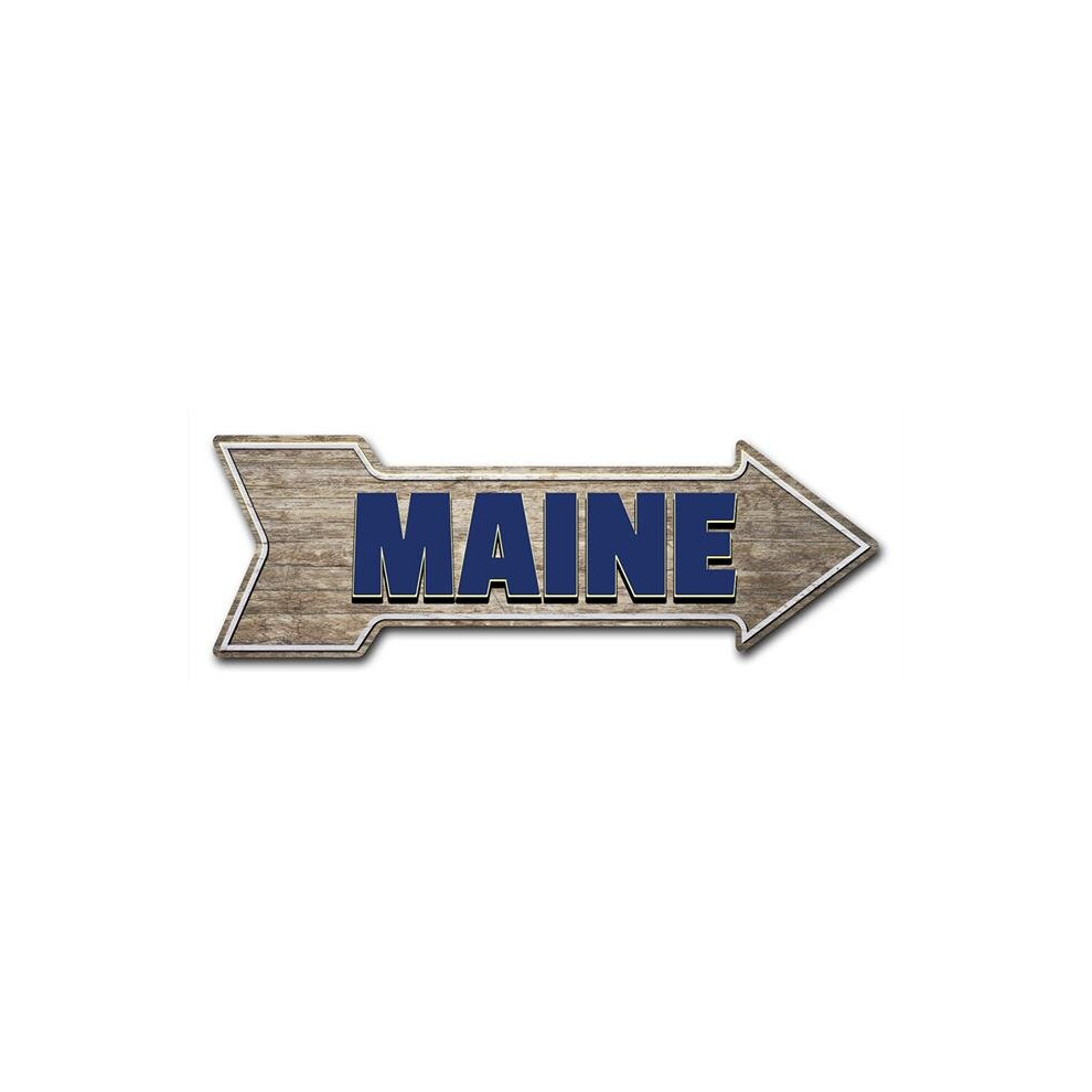 SignMission D-A-8-999758 8 x 24 in. Indoor & Outdoor Decor Direction Sticker Vinyl Wall Decals - Maine - 24 in.