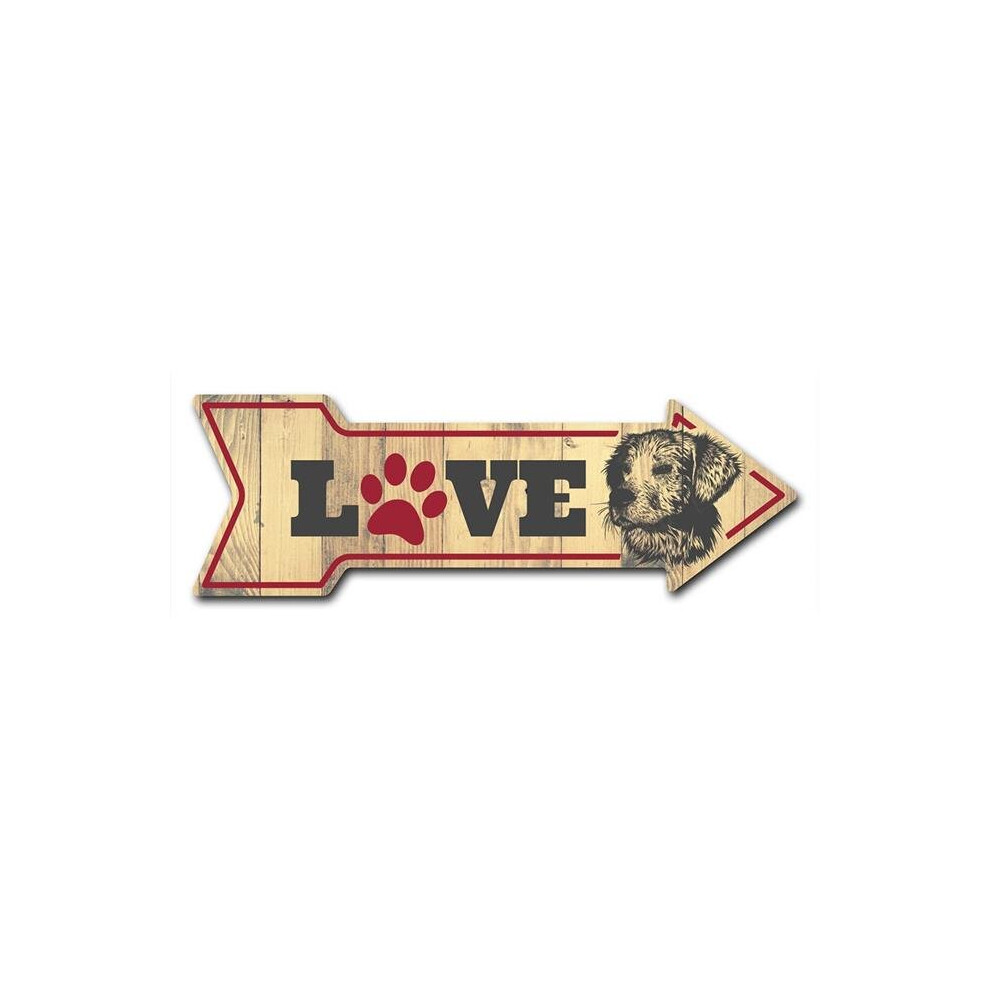 SignMission D-A-8-999764 8 x 24 in. Indoor & Outdoor Decor Direction Sticker Vinyl Wall Decals - Love Dogs - 24 in.