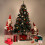 5FT Artificial Christmas Tree with Red Fruit Metal Stand 250 Lights 4
