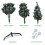 5FT Artificial Christmas Tree with Red Fruit Metal Stand 250 Lights 8