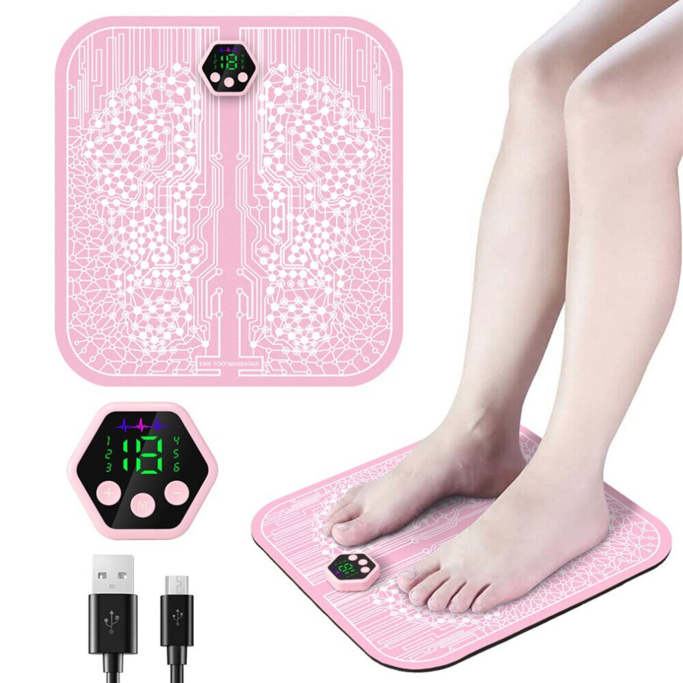 Hcsc Smart Foot Massager Mat Ems Pulse Acupoints Stimulator Vibration Cushion Muscles Pain Relief Physical Leg Massage Pad Relaxation