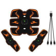 (M4) EMS Wireless Muscle Stimulator Trainer Smart Fitness Abdominal Training Electric Weight Loss Stickers Body Slimming Massager