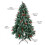 6FT Artificial Christmas Tree with Red Fruit Metal Stand 300 Lights 6