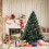 6FT Artificial Christmas Tree with Red Fruit Metal Stand 300 Lights 11