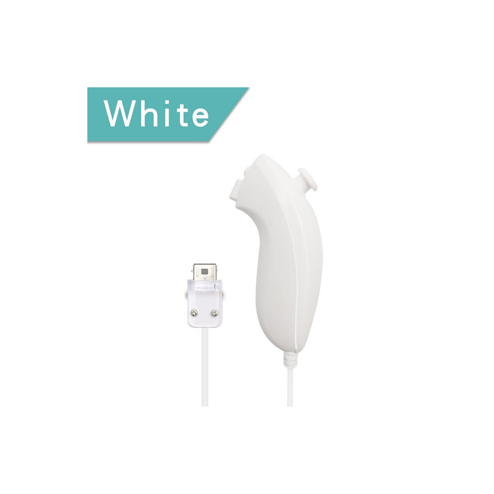 (White) Nintendo Wii Game Controller Nunchuck Hand Curved