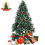 6FT Artificial Christmas Tree with Red Fruit Metal Stand 300 Lights 3