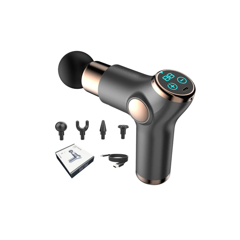 Hcsc Grey (M15dxs-) Massage Gun Deep Tissue Percussion Mini Lcd 32 Speeds Muscle Massager