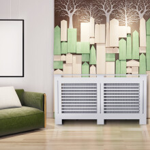 (XL(172x19x91cm)) White Radiator Cover Modern Heating Cabinet
