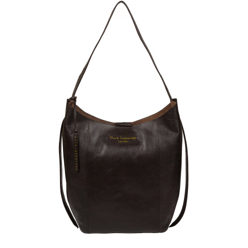 'Hoxton' Dark Brown Leather Shoulder Bag 1