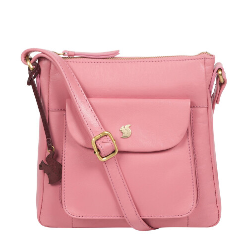 'Shona' Blush Leather Cross Body Bag 1