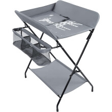 Folding Infant Changing Station Baby Nursery Table with Unit Storage Bags