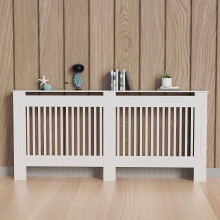 (L(152x19x91cm)) Modern White MDF Radiator Cover Living Room
