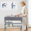 Folding Infant Changing Station Baby Nursery Table with Unit Storage Bags 7