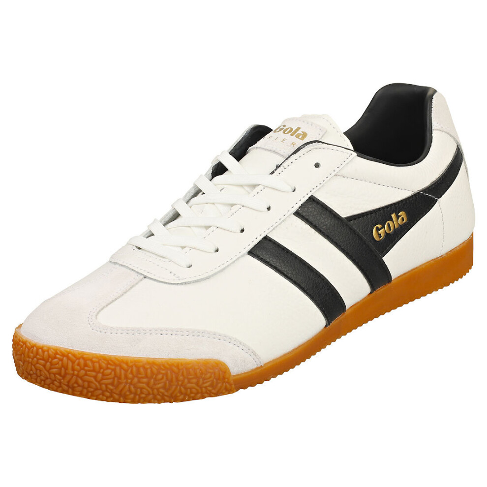Gola Harrier Mens Classic Trainers in White Black - 7 UK
