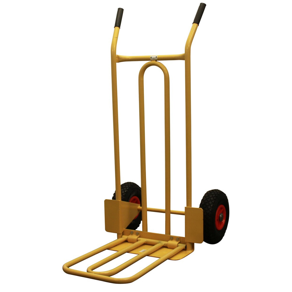Bristol Tool Company Heavy Duty Folding And Fixed Toe Sack Truck - 200Kg Capacity - With Pneumatic Wheels