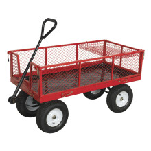 Sealey Platform Truck with Sides and Pneumatic Tyres - 450kg Capacity