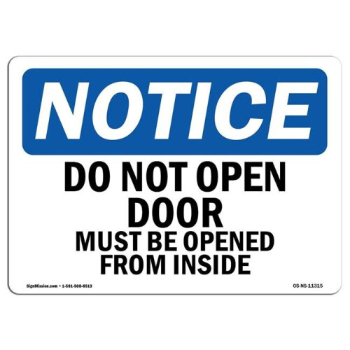SignMission OS-NS-A-1014-L-11315 10 x 14 in. OSHA Notice Sign - Do Not ...