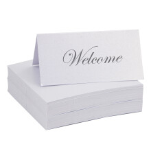 (White, 100PCS) Time to Sparkle 10CMx10CM Place Setting Cards folded table name cards for Weddings Party Dinner Reception Seating Food Home Decorations Office