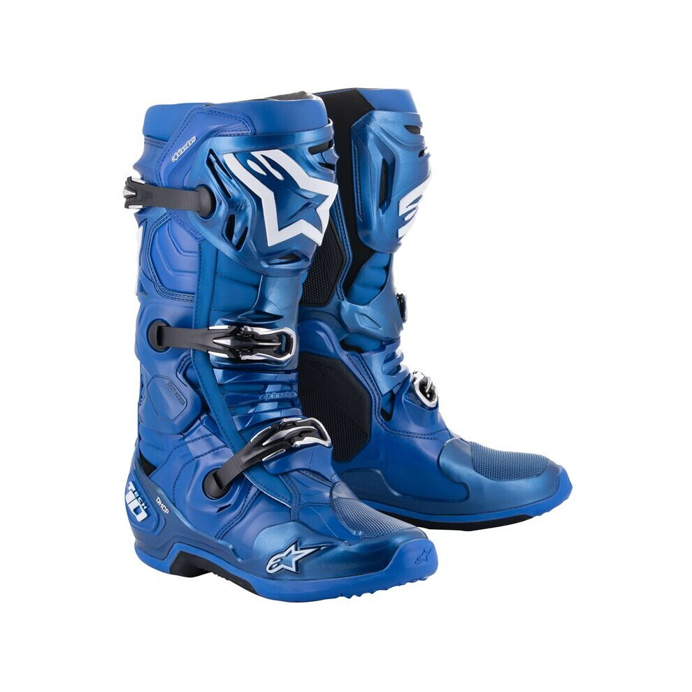 (8) Alpinestars Tech 10 Off-Road Boots Blue / Black Blue,Black 8059347050669