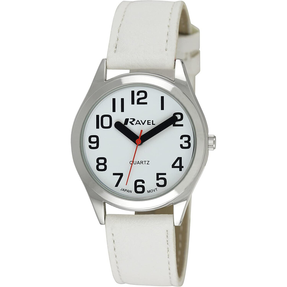 Ravel Men's Analogue Classic Quartz Watch With Plastic Strap R0125.04.1 White