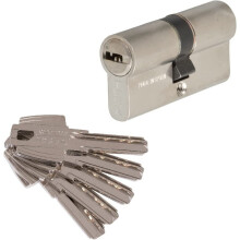 tesa 3012434 Security Cylinder T60 /35 x 35 Nickel Plated Short Cam, 35 x 35 mm