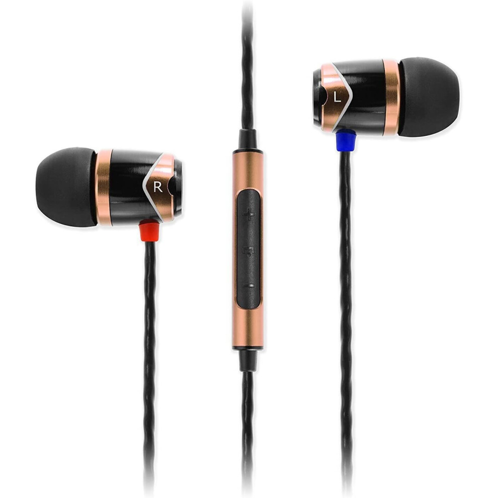 Soundmagic E10c High Fidelity Earphones Smartphone Earbuds In Ear Sound Isolating Headphones With Mic And Remote For Audiophiles - Gold 6949379001260