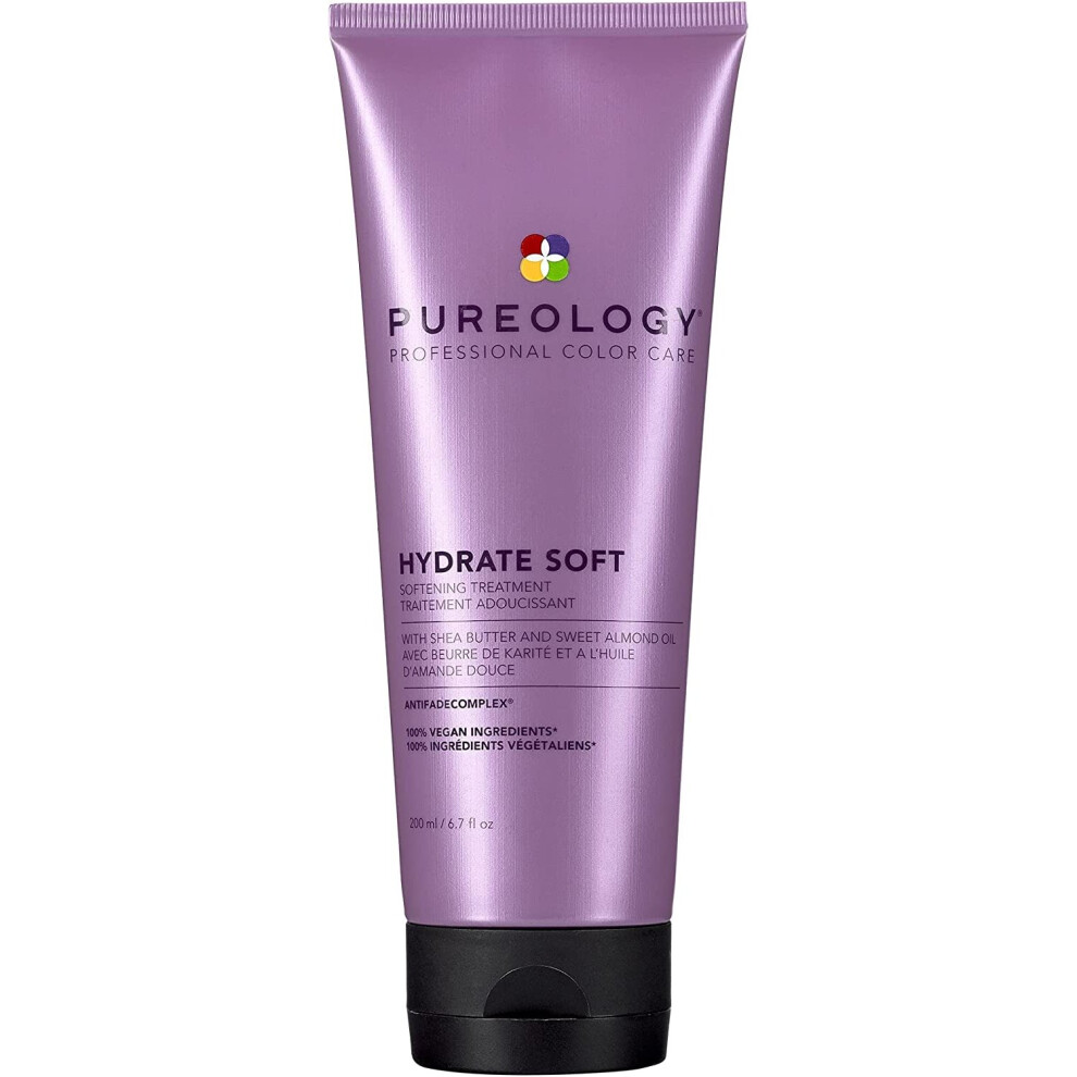 Pureology | Hydrate Soft | Softening Treatment Mask | for Dry Colour-Treated Hair | Vegan | 200ml