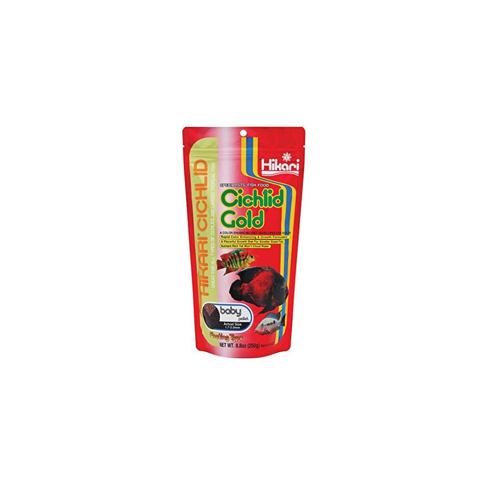 Hikari Cichlid Gold Floating Baby Pellets for Pets, 8.8-Ounce