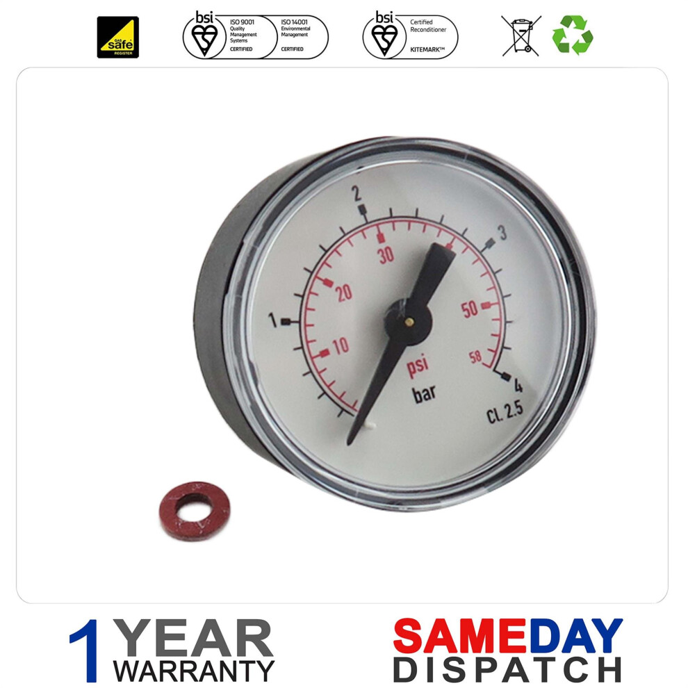HTS Boiler Pressure Gauge Compatible With Ideal Boiler Pressure Gauge 175679