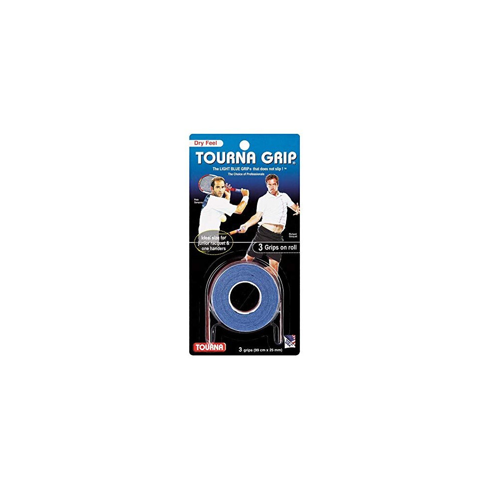 Unique Unisex's Tourna Standard Blau Overgrip (Pack of 3) -Blue, One Size, Onesize