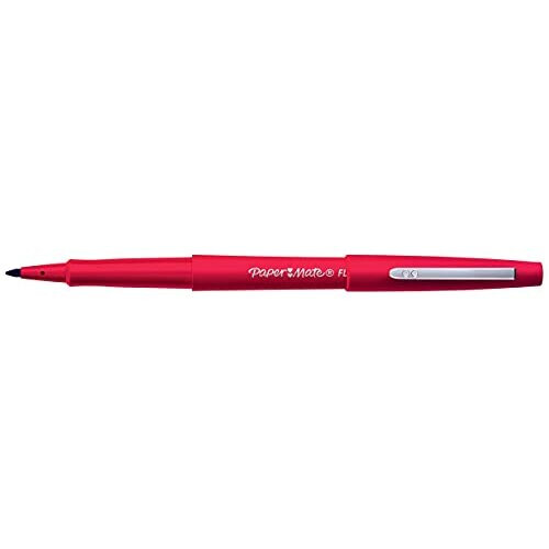 Paper Mate Papermate Flair fineliners (Medium, Red, Water-based ink, Metal)