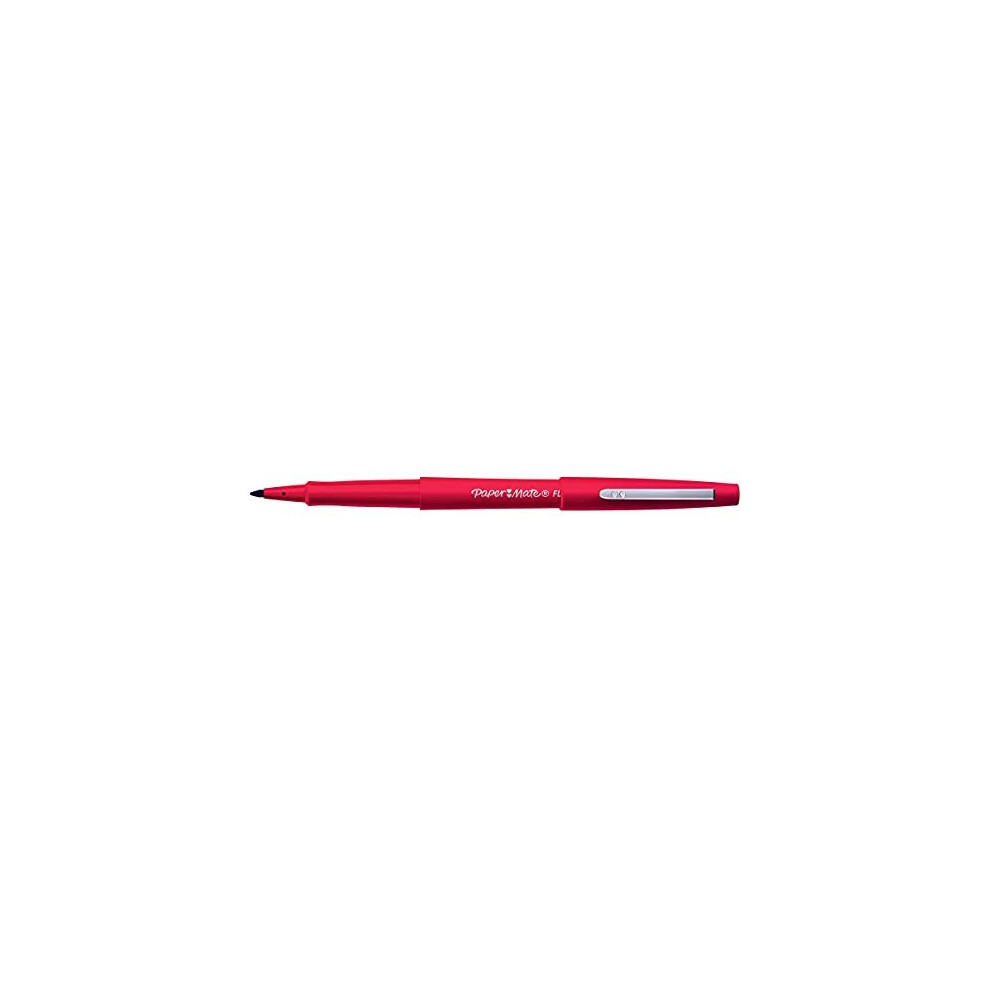 Paper Mate Papermate Flair Fineliners (Medium, Red, Water-Based Ink, Metal)