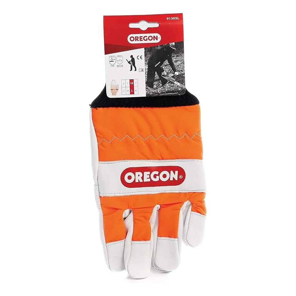 Oregon Chainsaw Left-Hand Protection Leather Gloves ? Extra Large (Size 11) (91305Xl) 5400182822967