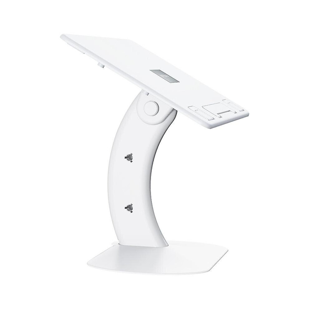 (White) Book Reading Stand Foldable Ipad Laptop Holder Adjustable Tablet Holder