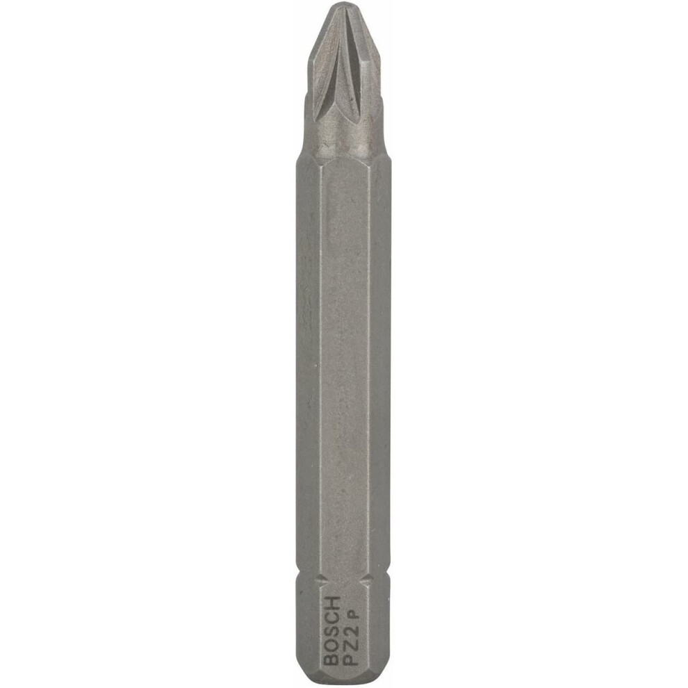 Bosch 2607001571 Extra Hard Screwdriver Bit, Pz 2, 51Mm Length, Blue