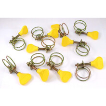 Kockney Koi 10 Clamps - Double Wire - Yellow 1"