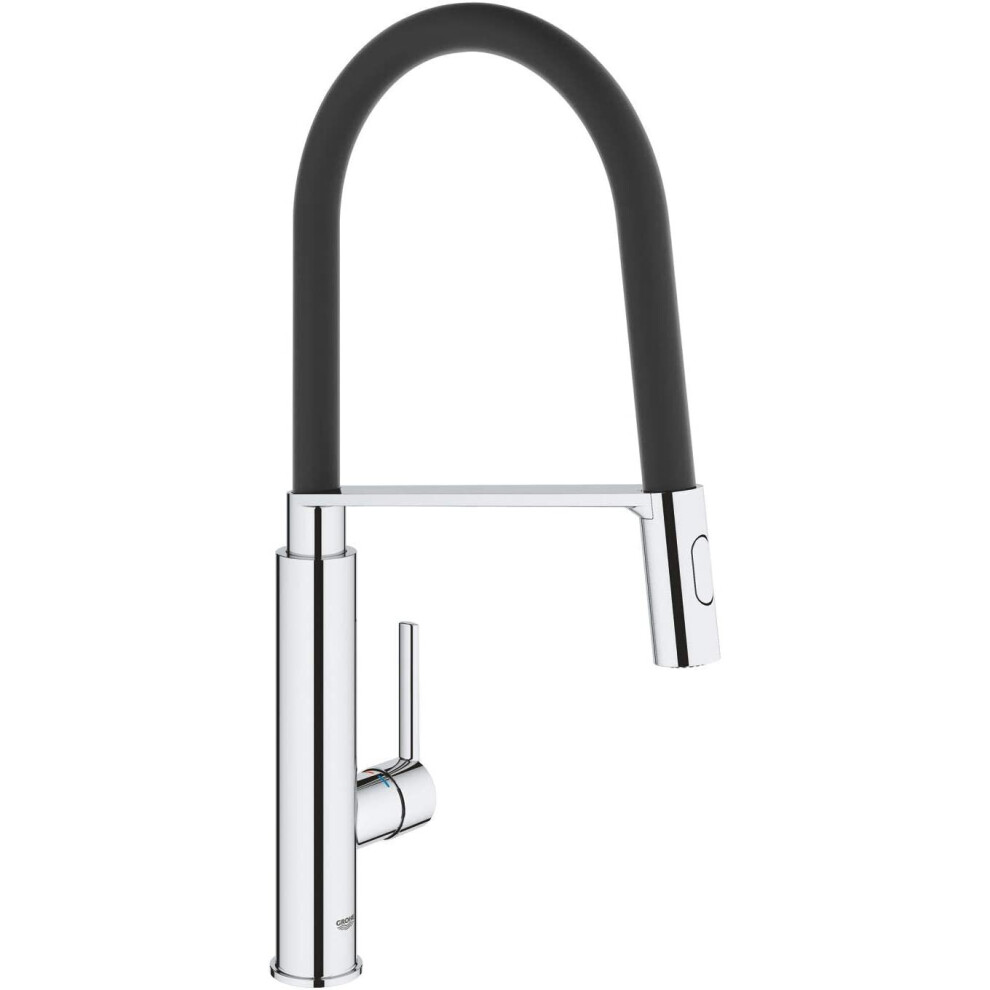 GROHE 31489000 Pull-Out Spray Feel Single-Lever Kitchen Mixer, Chrome